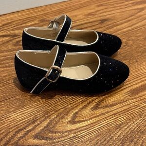 Crewcuts Black Sparkle Mary Jane Shoes